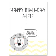 Personalised Roarsome Birthday Card